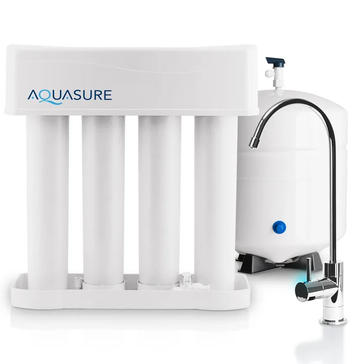 Aquasure Premier Pro Series 4-Stage Reverse Osmosis Water Filtration System with NSF Certified Lead-Free LED Faucet (100 GPD) product image from Aquasure
